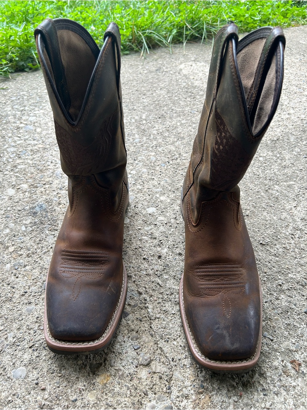 Ariat Men's Classic Brown Leather Western Boots Sz 9 D